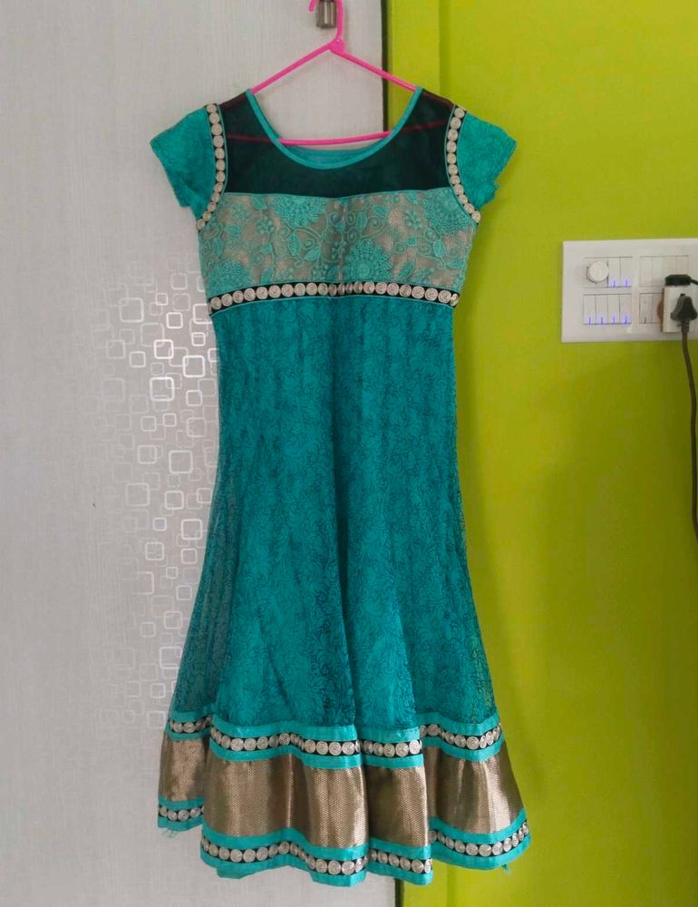 Teal Anarkali Dress