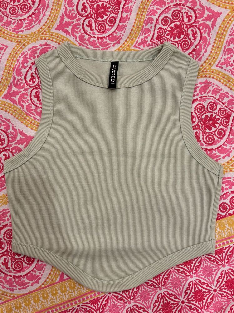 H&amp;M Ribbed Crop Tank Top