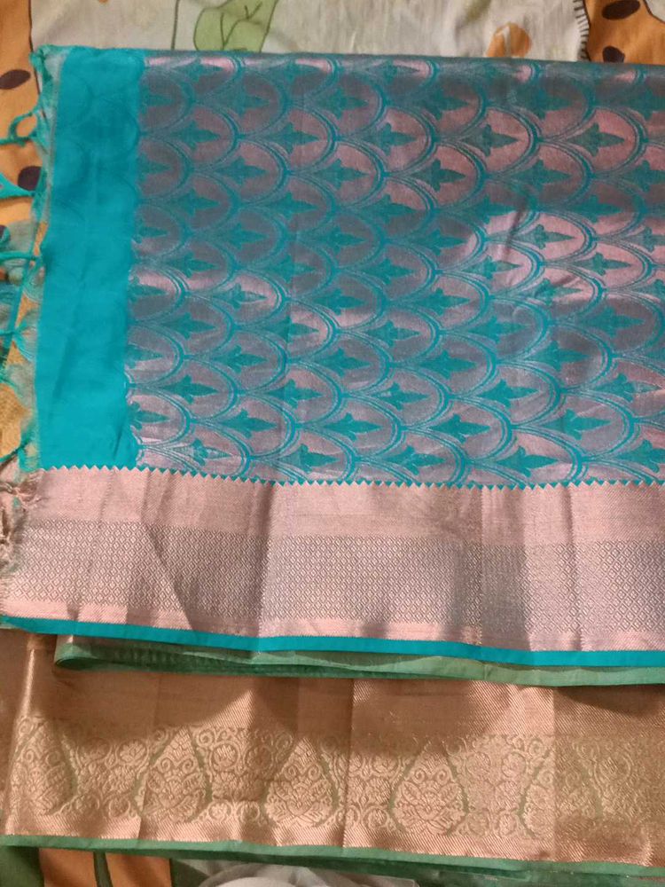 new Elegant Teal Saree one plus  offe