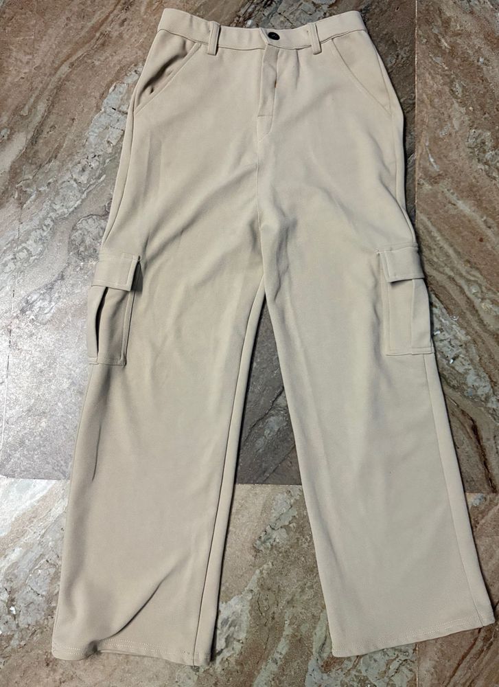 Beige Cargo Pants