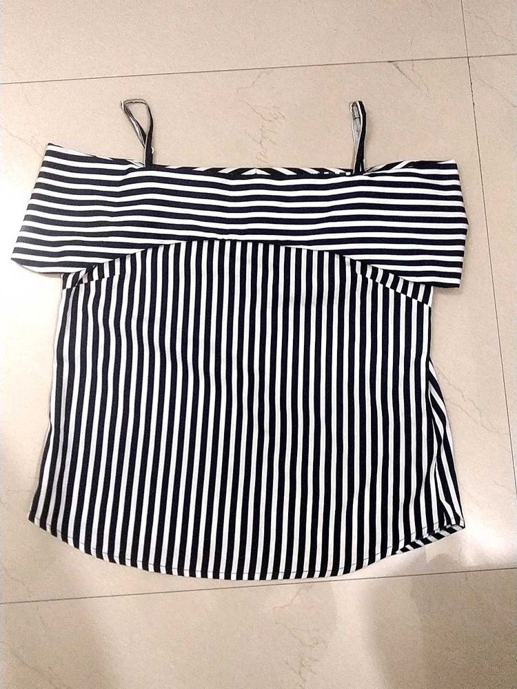 Striped Off-Shoulder Top