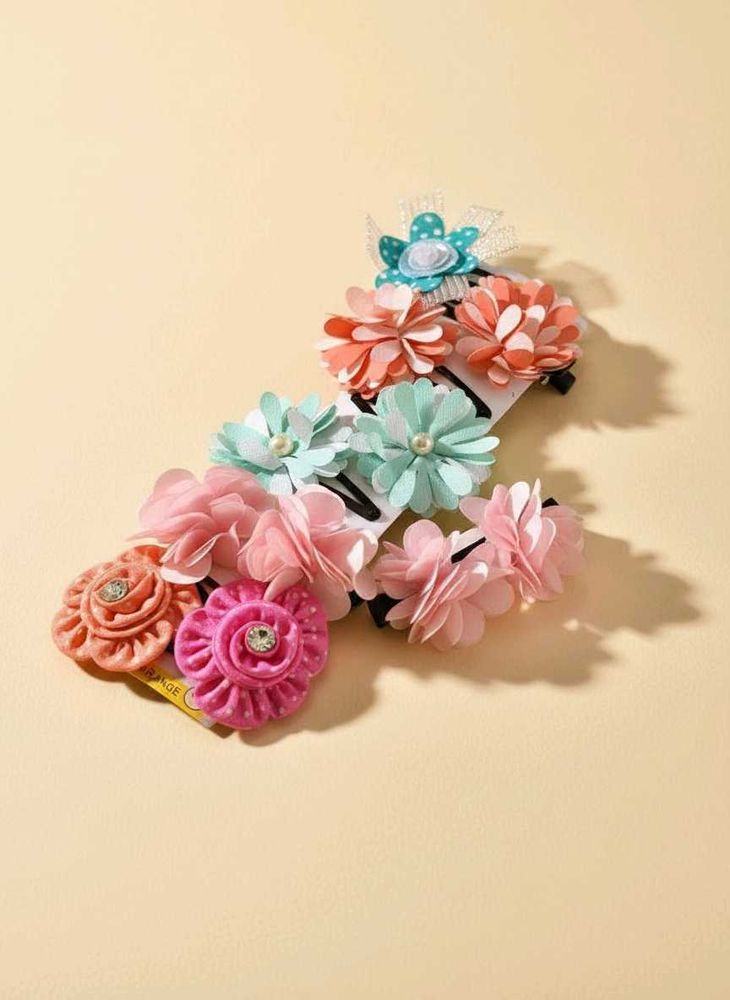 Handmade Floral Hair Clip Set