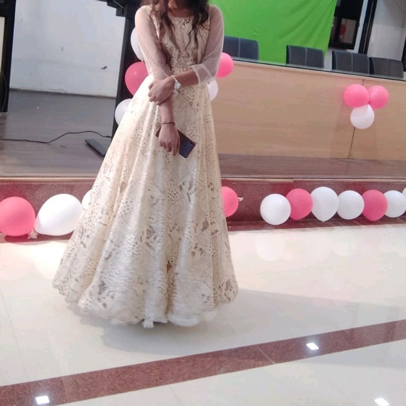 Golden Princess Gown/Dress /Frock 5 Layers