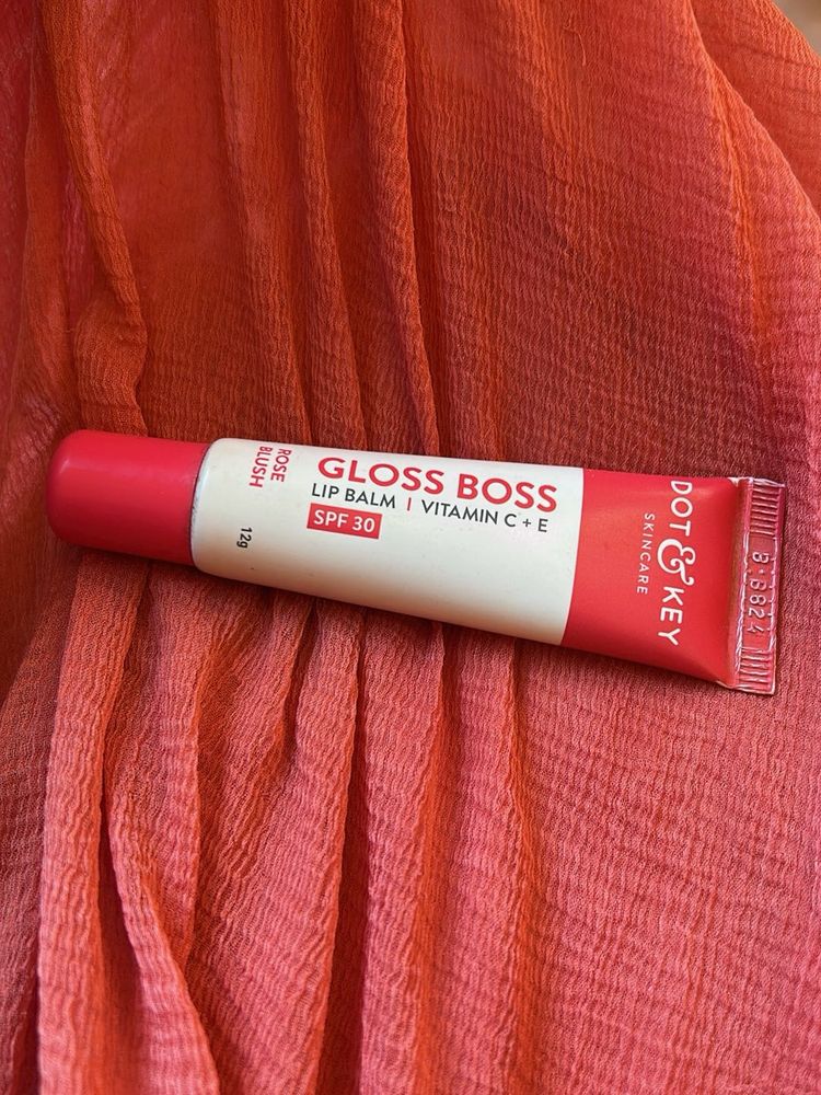 Gloss Boss Lip Balm Vitamin C+E Rose Blush Tinted