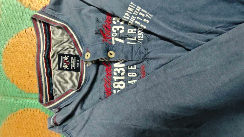 Blue Printed Shirt (M size)