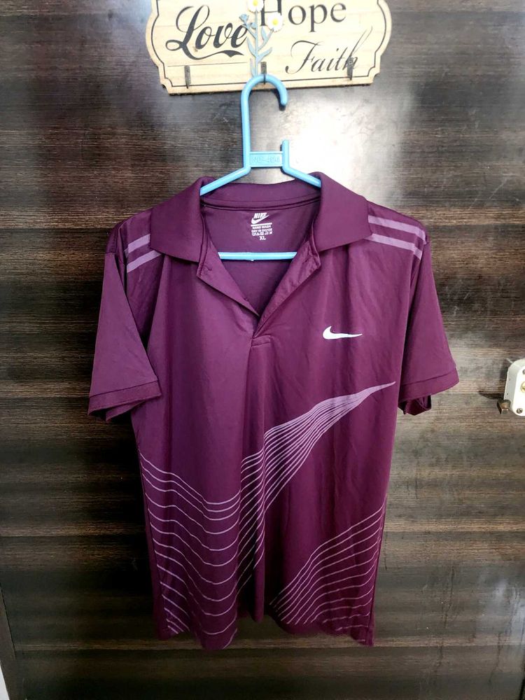 Nike Purple Graphic Polo Shirt