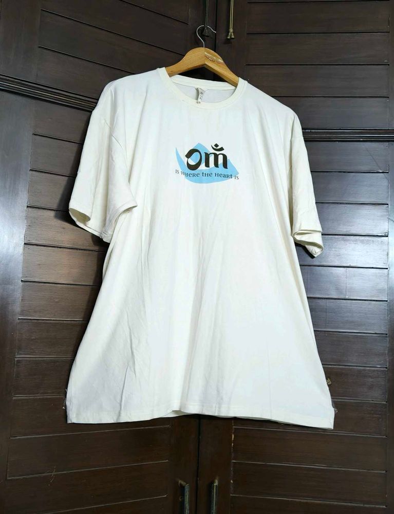 Omved Cream Men Organic Bamboo Cotton Tshirt