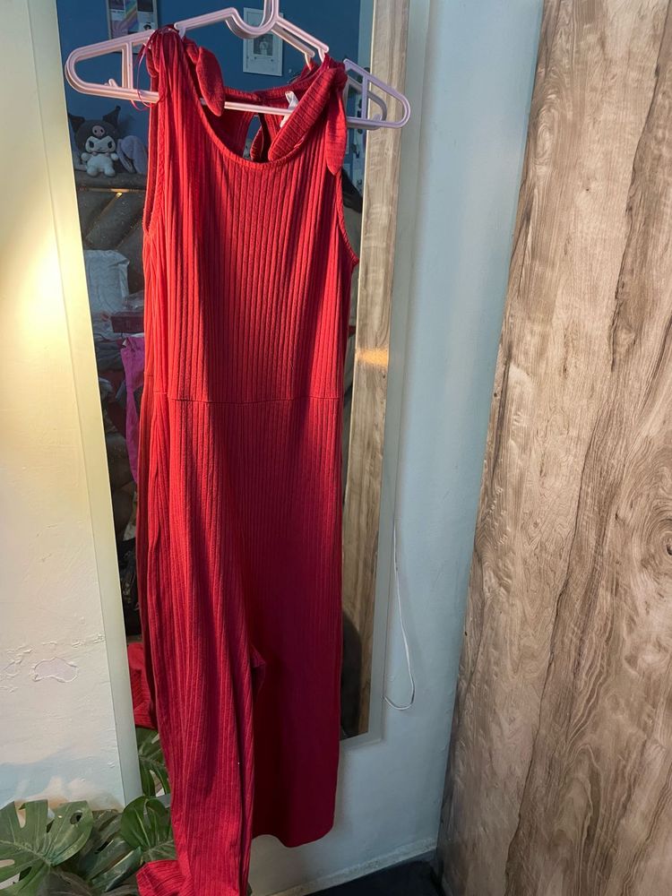 Ribbed Sleeveless Jumpsuit