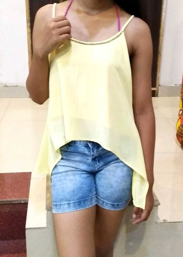 Yellow Crop Top