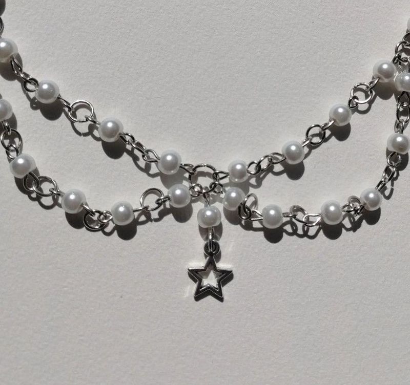 Pearl Star Charm Necklace