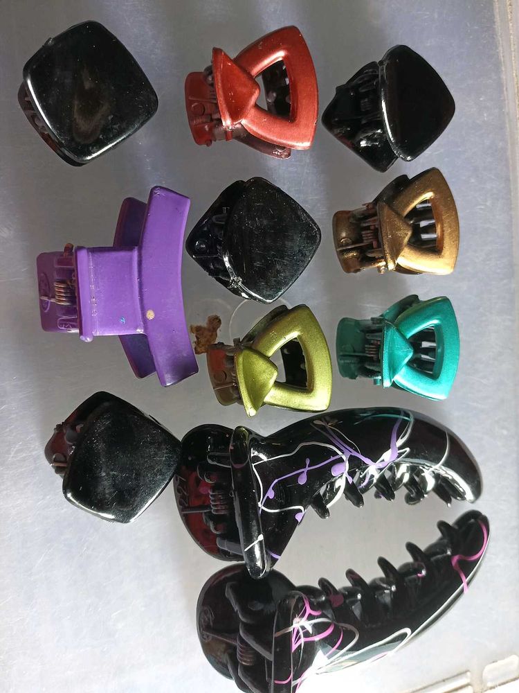 Hair Claw Clips - 11 Pieces earrings combo