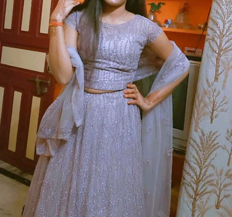 Elegant Lavender Lehenga Choli Set