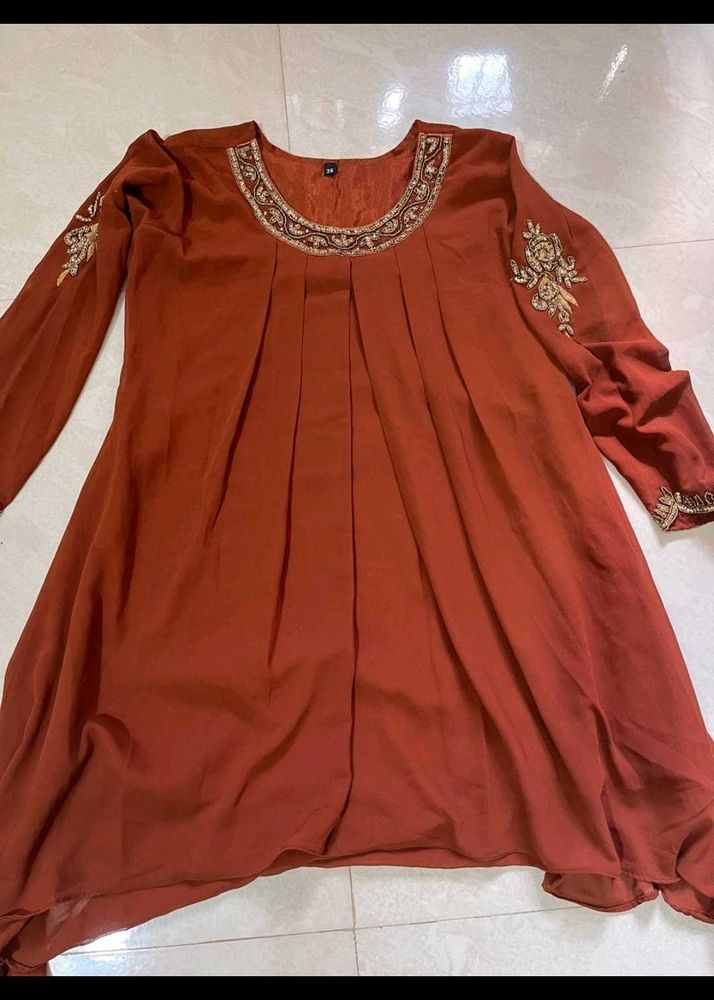 Ethnic Short Kurtha Suit (3 Piece Set )