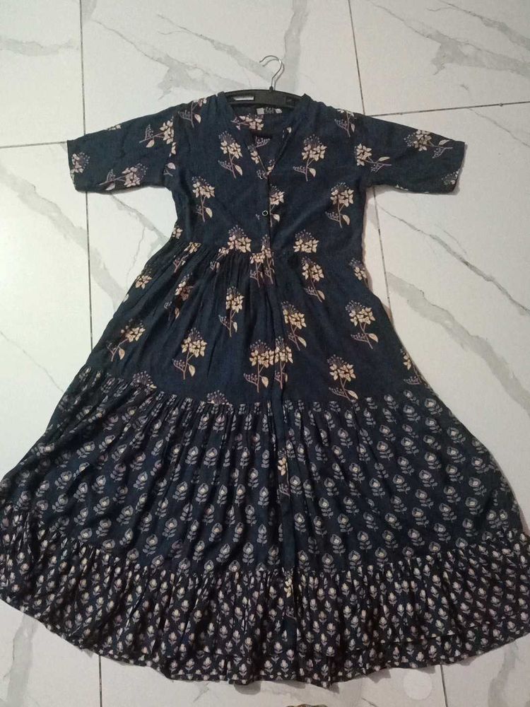 Blue Anarkali Kurti