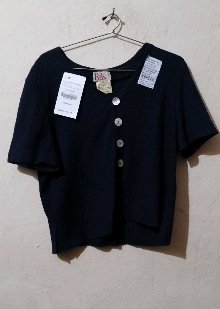 Button-Down Knit Top