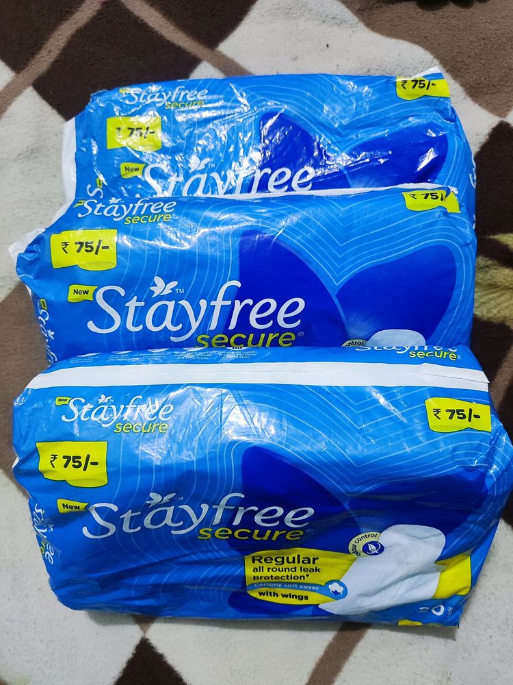 3 packet stayfree pads