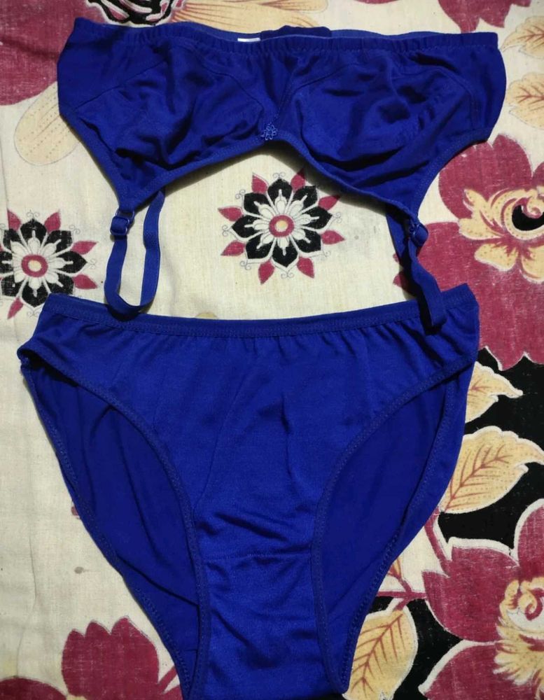 Blue Bra &amp; Panty Set