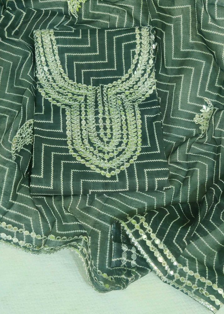 Jaipuri Gota Patti Dress Material Pure Cotton