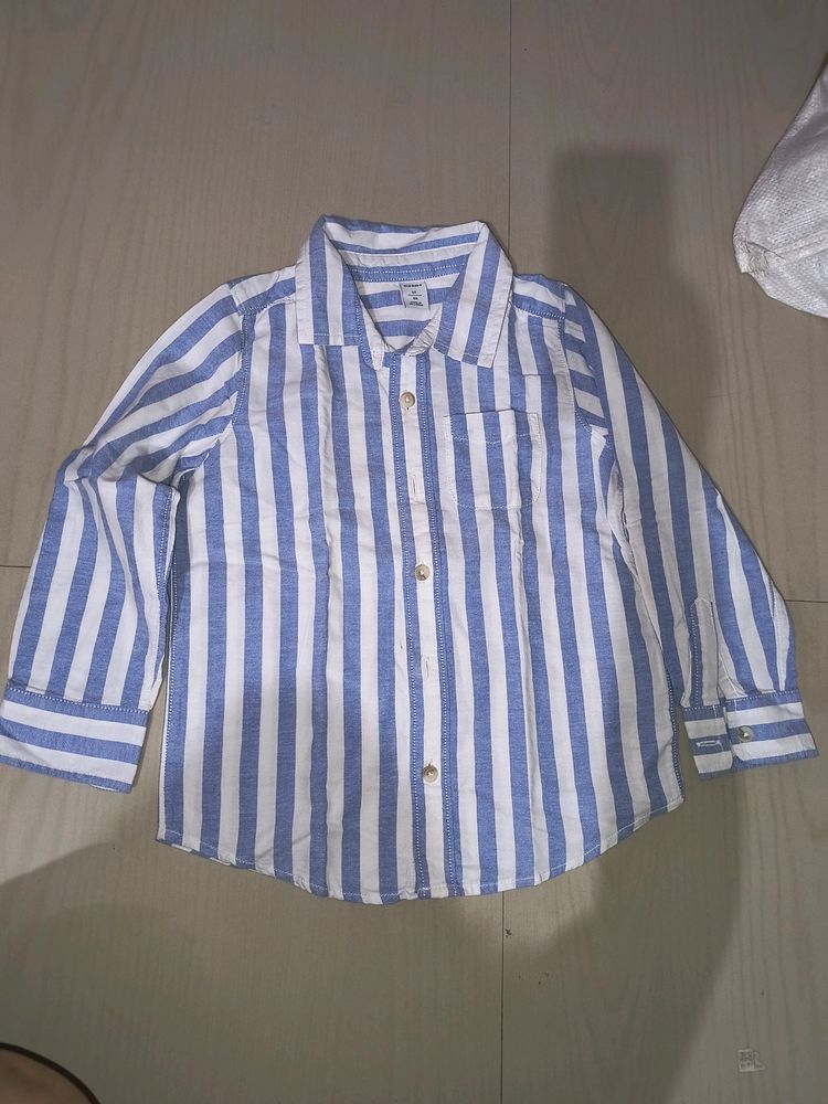 Blue &amp; White Strip Shirt