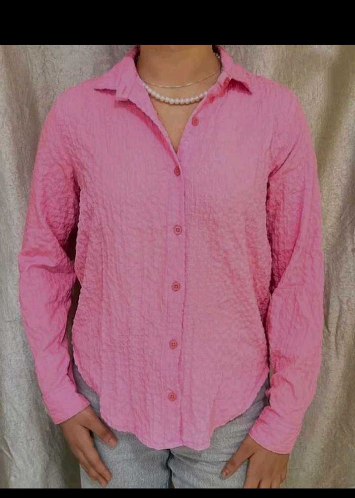 Pink Textured Shirt