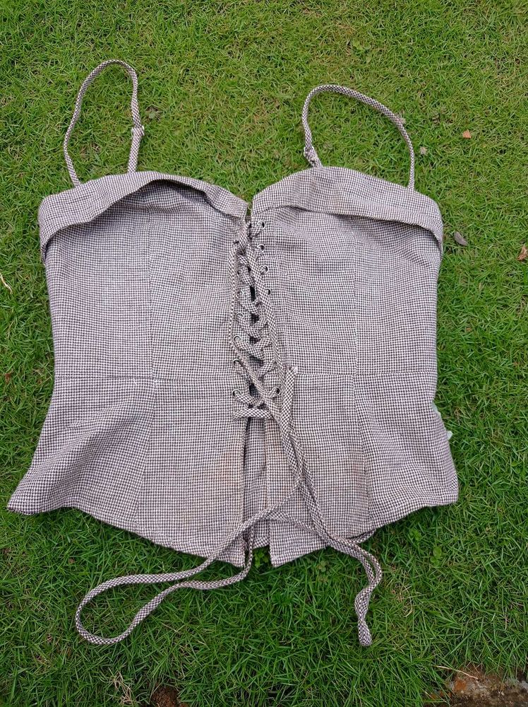 Lace-Up Corset Top