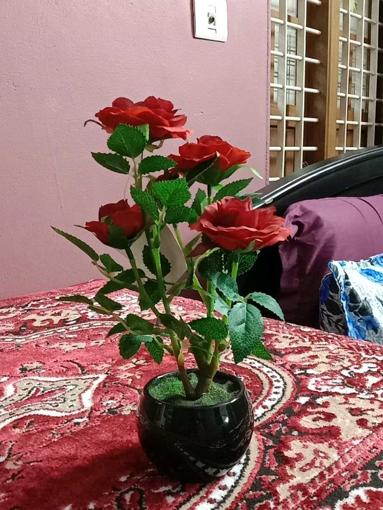 Red Roses Artificial Plant