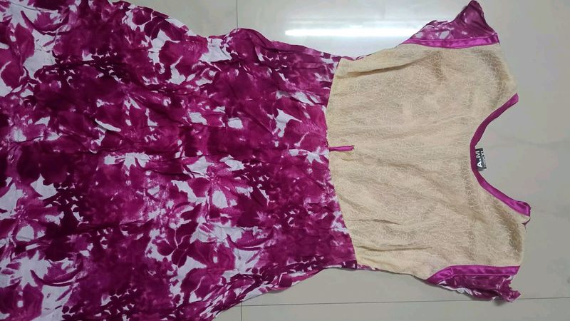 Purple and Sandal Modern Kurta Offer 100 Coins