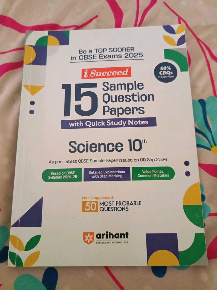ARIHANT Class 10 - 15 Sample Questions Science