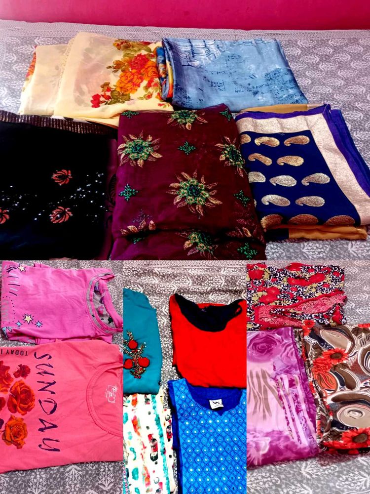 5 Saree 4 Kurtis 3nighty 2t Shirts