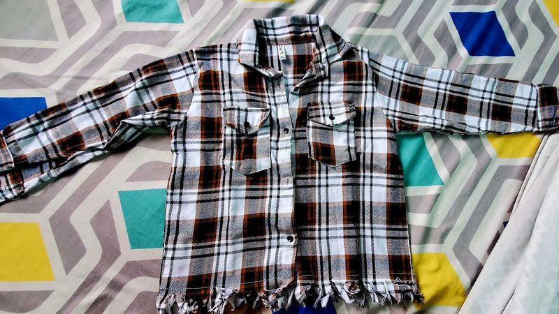 Brown Plaid Flannel Shirt