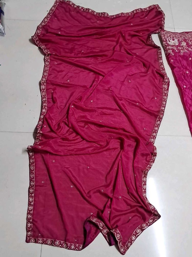 Elegant Pink Embroidered Lehenga Choli