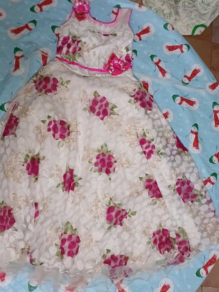 White Floral Frock