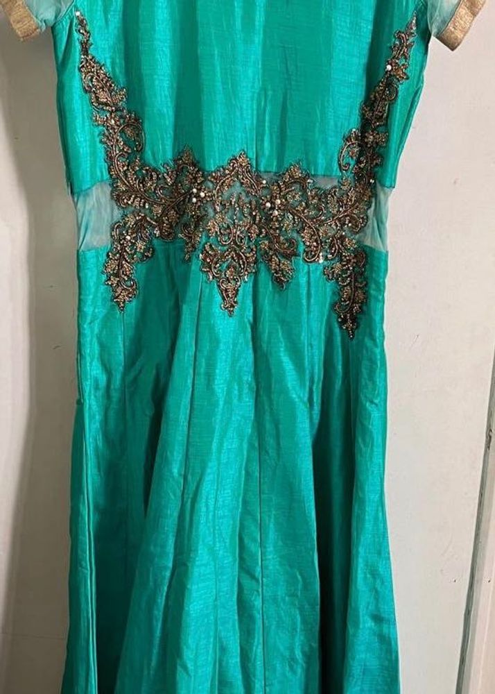 Teal Embellished Gown