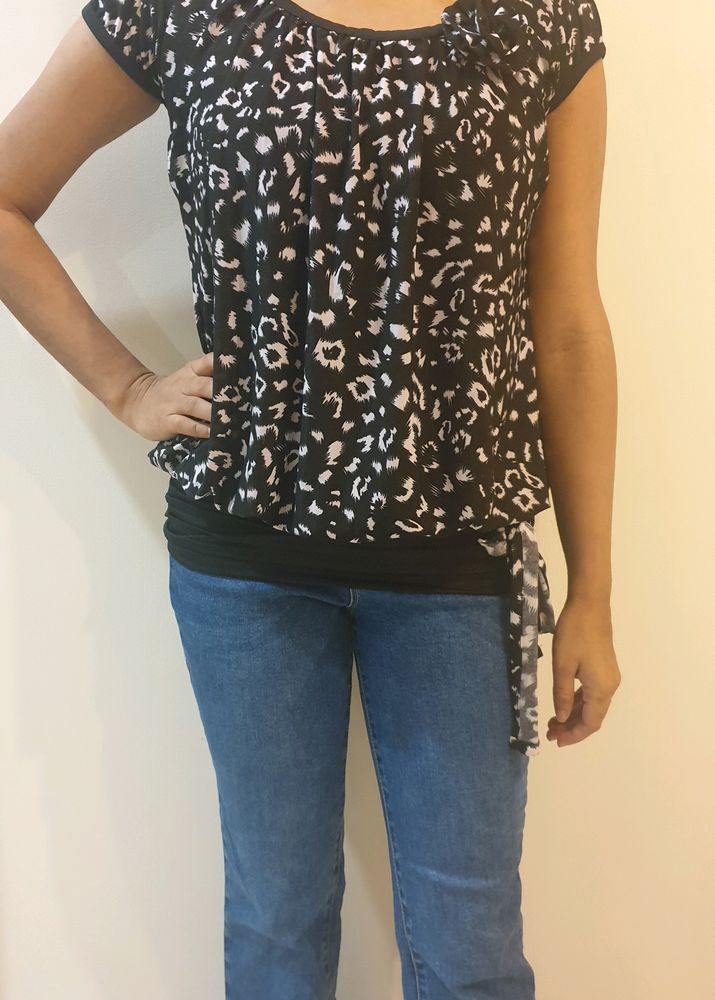 Western Top size Small Black and white Print