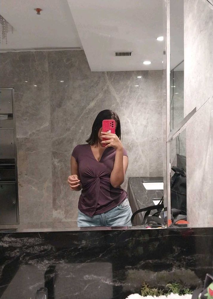 Twist Front V-Neck Top