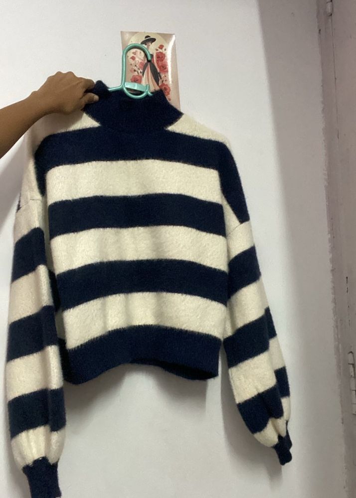 Striped Balloon Sleeve Sweater ❤️💕
