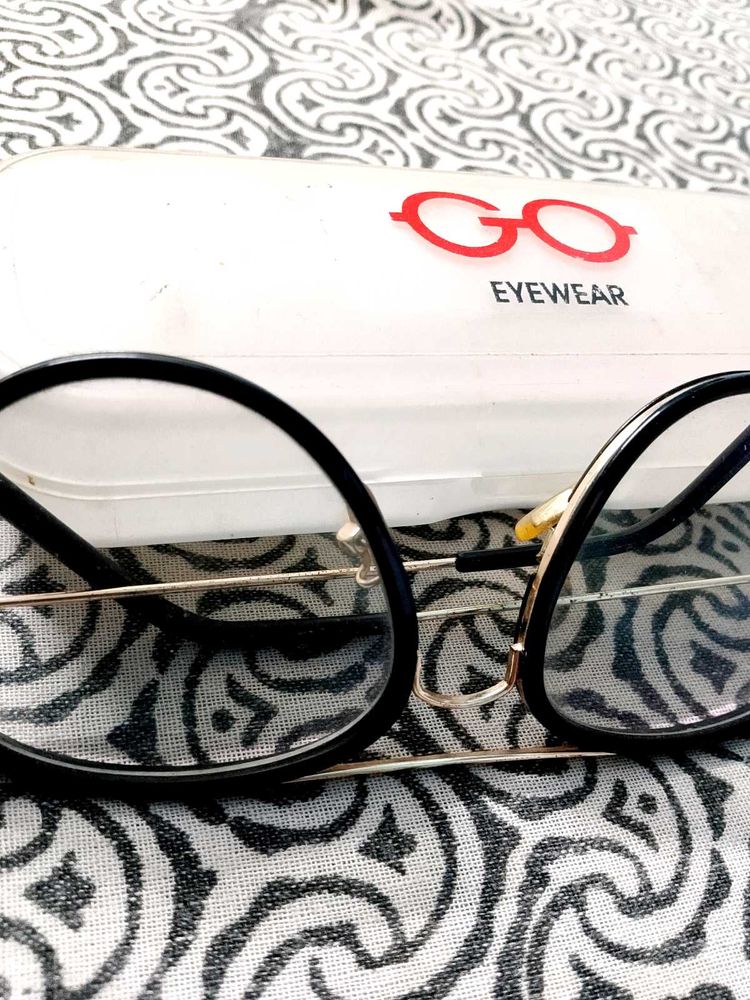 Mens Black Frame Metal Sticks Glasses