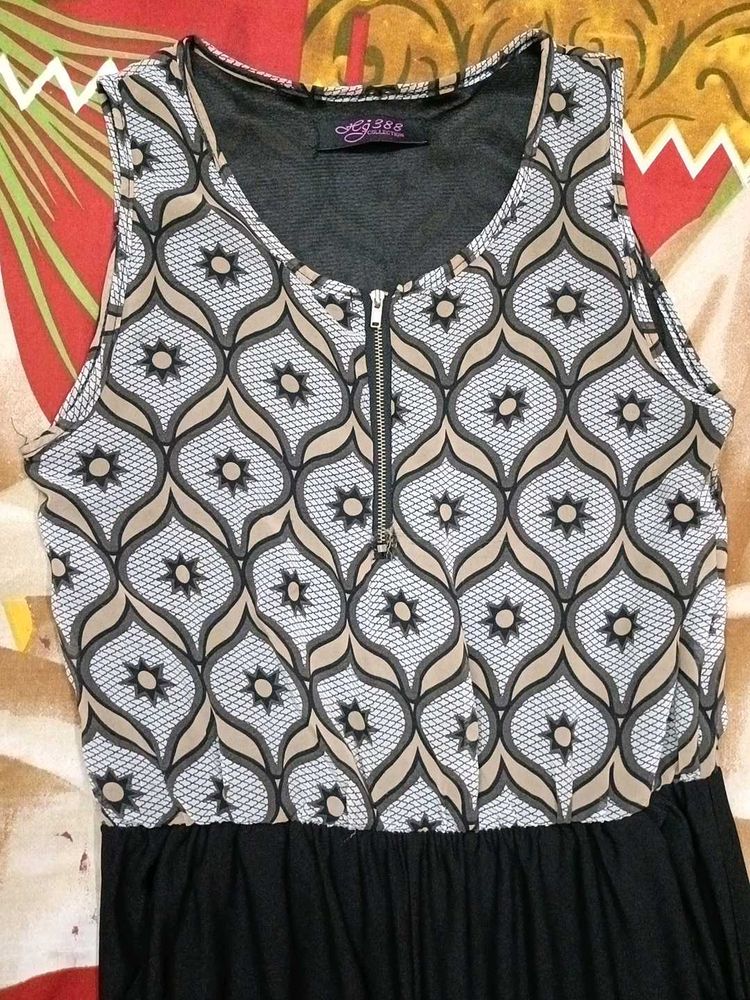 Patterned Casual Dress