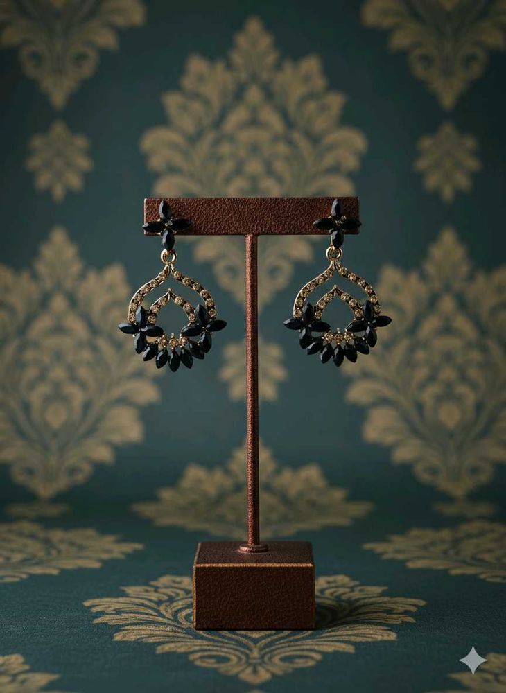 Elegant Black Dangle Earrings