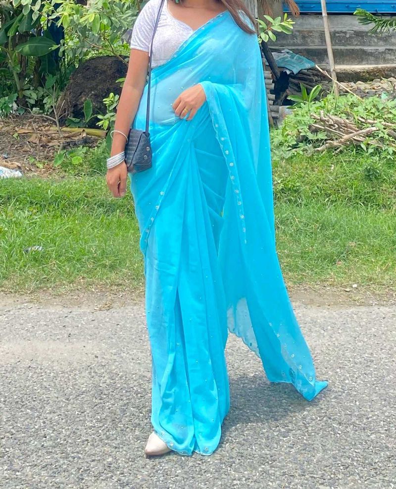 Elegant Blue Saree