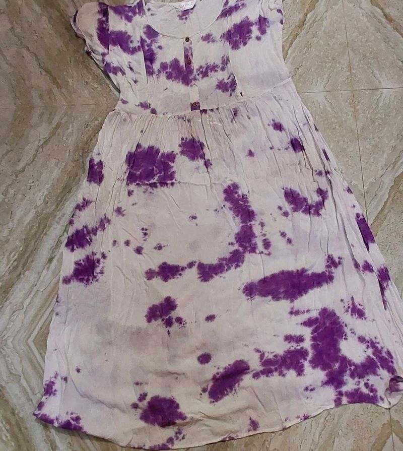 Purple Tie Dye Dress