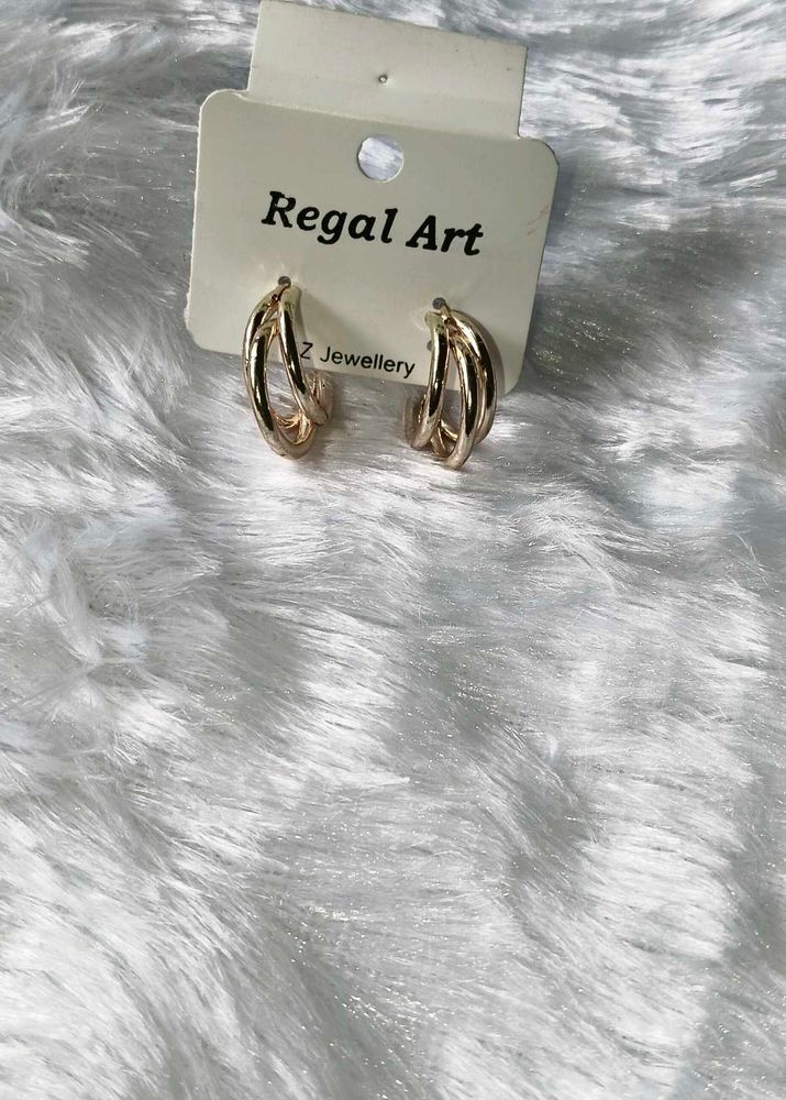 Regal Art Gold Triple Hoop Earrings