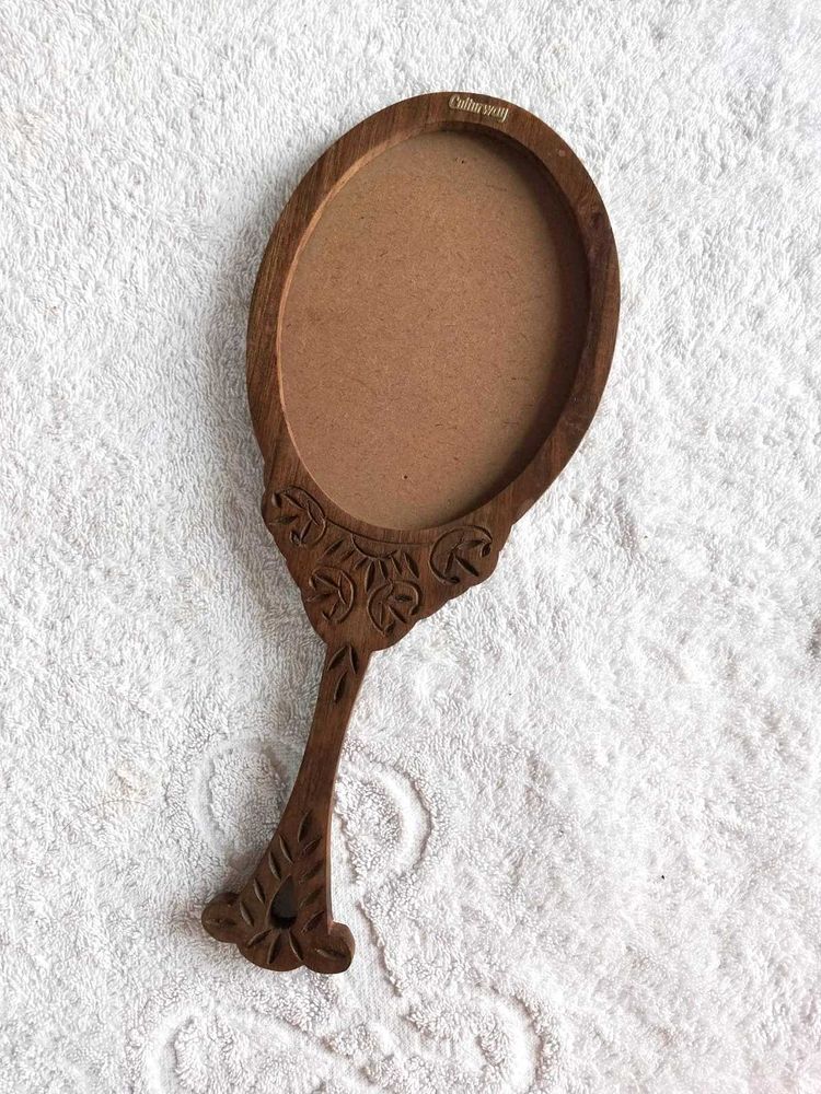 Wooden Hand Mirror Frame