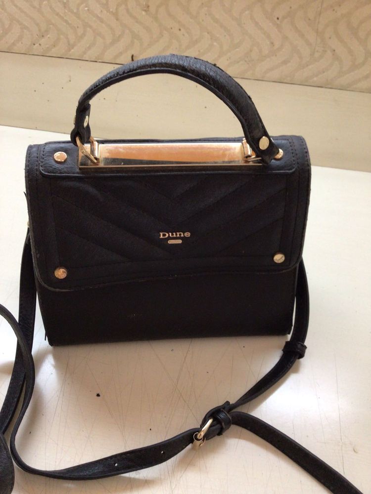 Ladies Black Handbag, Chic Dune London Purse
