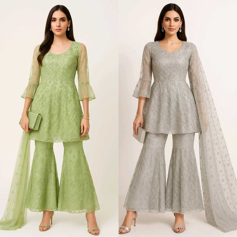 Combo Peplum Sharara