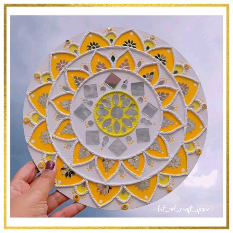 Handmade Lippan Art...Mud And Mirror Art Work
