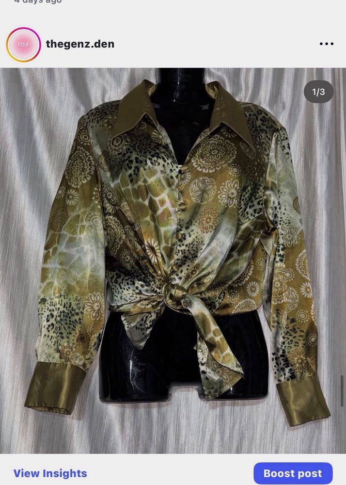 Vintage Patterned Blouse