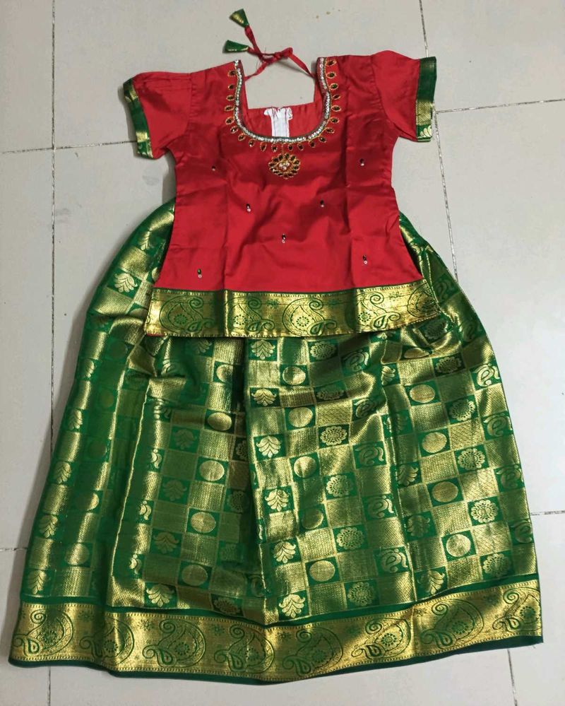 Red &amp; Green Lehenga Choli