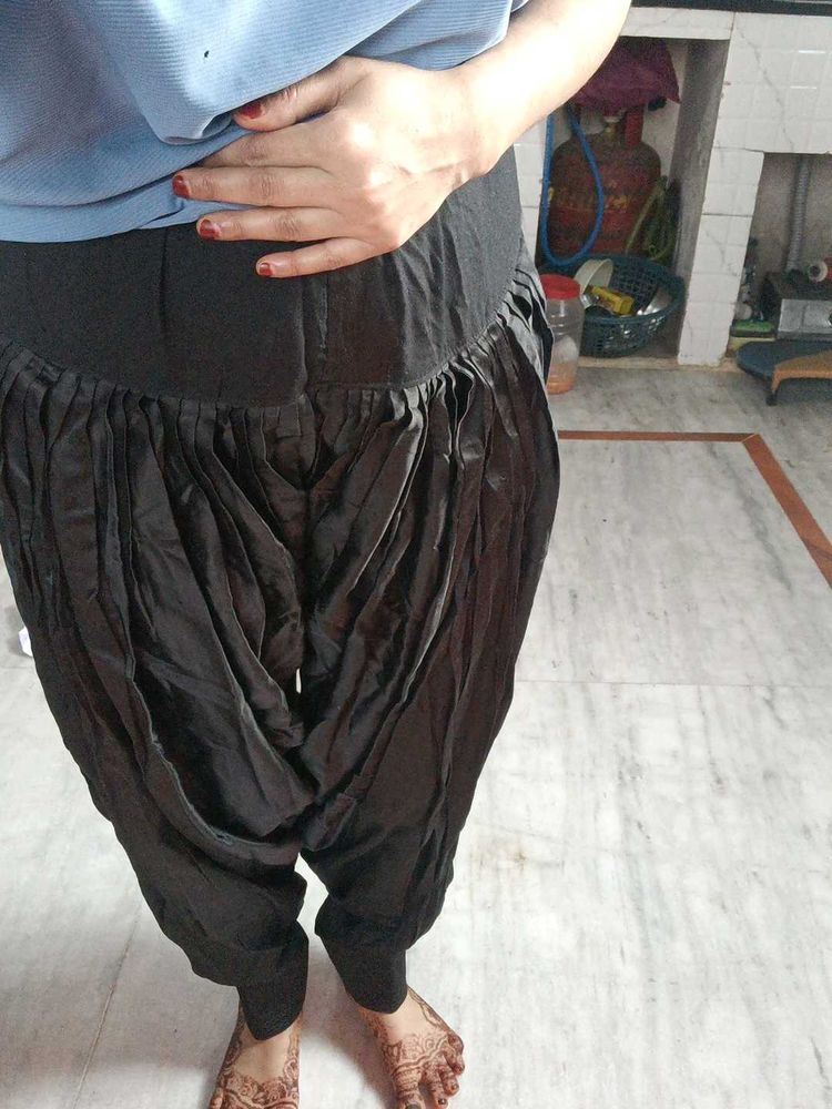 Black Full Patiala Salwar pure original satin