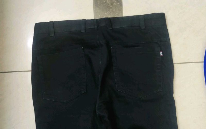 Black Straight Denim (custom stitched pure cot